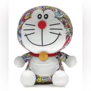 Takashi Murakami x Uniqlo x Doraemon Plush Toy + LV play card + keychain